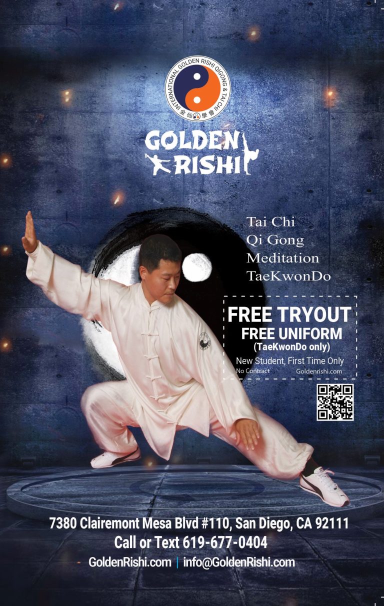 Join Tai Chi and Qigong classes in San Diego at Golden Rishi. Learn Chen-style Tai Chi, meditation and mindful movement with beginner and advanced programs.